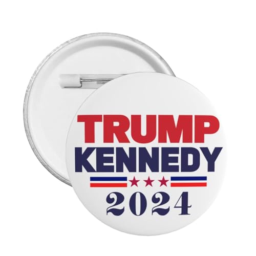 Trump Kennedy 2024 Button Pins 1 Stück Trump und Kennedy Pin Button RFK Kennedy Trump 2024 rundes Abzeichen für Kleidung Tasche Hut von VINPHISH