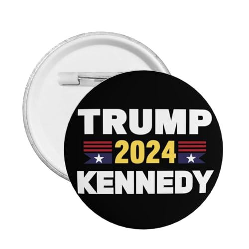 Trump Kennedy 2024 Button Pins 1 Stück Trump und Kennedy Pin Button RFK Kennedy Trump 2024 rundes Abzeichen für Kleidung Tasche Hut von VINPHISH