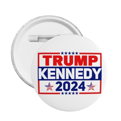 Trump Kennedy 2024 Button Pins 1 Stück Trump und Kennedy Pin Button RFK Kennedy Trump 2024 rundes Abzeichen für Kleidung Tasche Hut von VINPHISH