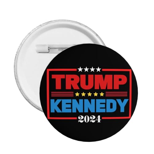 Trump Kennedy 2024 Button Pins 1 Stück Trump und Kennedy Pin Button RFK Kennedy Trump 2024 rundes Abzeichen für Kleidung Tasche Hut von VINPHISH