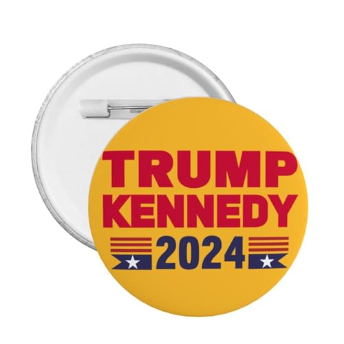 Trump Kennedy 2024 Button Pins 1 Stück Trump und Kennedy Pin Button RFK Kennedy Trump 2024 rundes Abzeichen für Kleidung Tasche Hut von VINPHISH