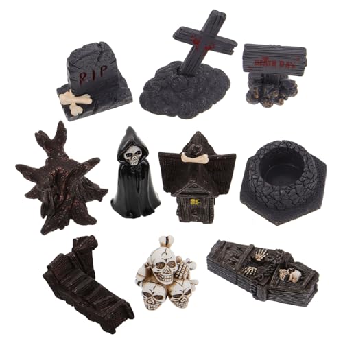 VINTORKY 10St Halloween-Kugeln Miniaturen Halloween-Fenster winzig Halloween-Ornamente gut Halloween Dekoration Halloween tischdeko Halloween-Figuren Wohnkultur Halloween-Dorf-Zubehör Harz von VINTORKY