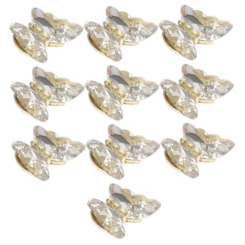 VINTORKY 10pcs 3d Schmetterlinge Nageldekoration Kristall Strasssteine Nagelkunst Charms DIY Nail Art Dekoration von VINTORKY