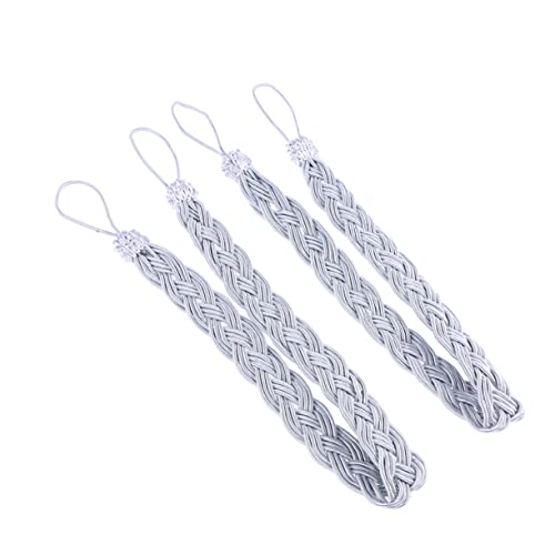 VINTORKY 2St Handvorhangklammern Curtain Clips gardinen klemmstangen Seil festbinden Vorhang-Raffhalter mit Quasten Haken Vorhänge Gardinenhalter gestrickte Gardinenkordel Schnüren Zubehör von VINTORKY