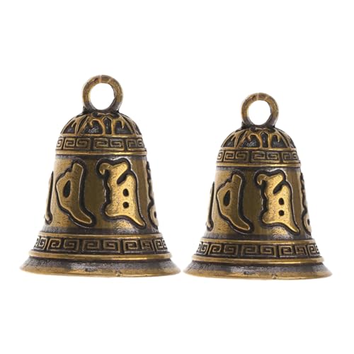 VINTORKY 2pcs Kleine Glocken Anhänger Schlüsselkette Machen Accessoires Mini Bell Charms DIY Messingglocken von VINTORKY