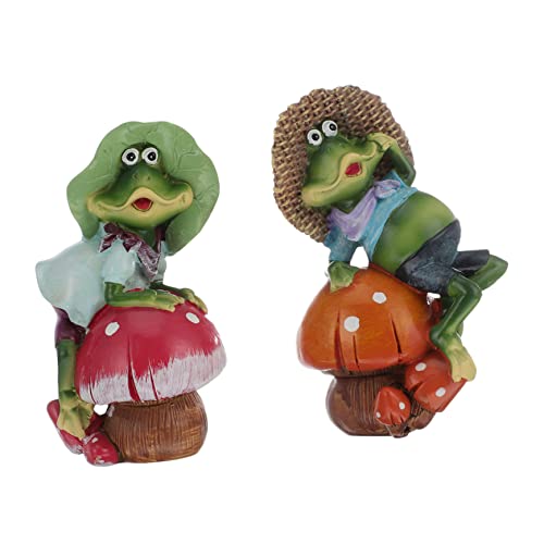 VINTORKY 2st Frosch-Ornamente Frosch Zeug Mini-Enten Zum Verstecken Frösche Desktop-Dekoration Froschfigur Wal-bonbondeller Aufkleber Tischdekoration Froschzimmerdekoration Reize Harz von VINTORKY