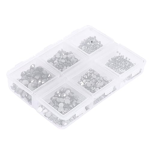 VINTORKY Flache Bodenbohrer Box Für Nagelkunst Ornament Nagel Art Zubehör Mit Glas Strass Diamanten Und Pailletten Schwarz Perfekt Für Kreative Maniküre Designs von VINTORKY