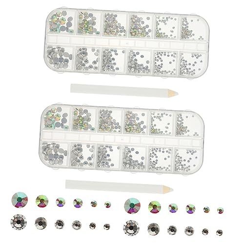 VINTORKY Flatback Strasssteine ​​Set Für Nägel Glasdekorationen Make Up Strasssteine Nagel Charms Flatback Perlen DIY Nagelkunst 1 Satz von VINTORKY