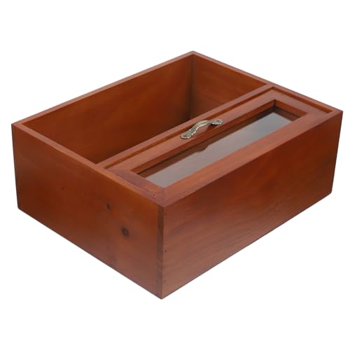 VINTORKY Geschichtete Aus Holz Klein Veranstalter Monitor Schreibtisch Mit Schubladen Kommode Zubehör Organisation Lagerregale Tasche Organizer Für Küchenschubladen Brown von VINTORKY