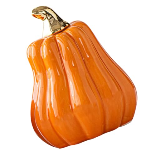 VINTORKY Deko Halloween Keramischer Kürbis Als Tischschmuck Nordic Design Perfekte Halloween Dekoration Für Zuhause Stilvolle Kürbisfigur Als Tischdeko Halloween Kürbis von VINTORKY