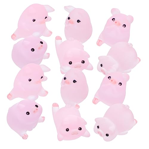 VINTORKY Pigg Miniatur Schweinchen Figuren Aus Harz DIY Charms Für Bastelprojekte Kreative Dekoration Und Ideal Für Kunsthandwerk Und Scrapbooking Pocket Hug Glücksschweinchen von VINTORKY