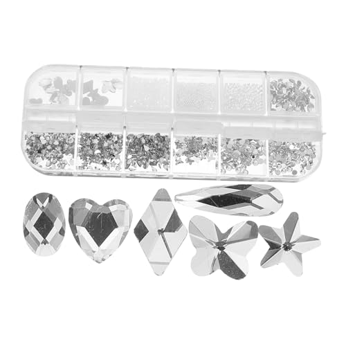 VINTORKY Nail Art Charms Box mit Bunten Flachen Strasssteinen für Maniküre Dekorationen für DIY Nägel Hochzeiten Partys und Besondere Anlässe VINTORKY Nail Art Charms Box mit Bunten Flachen Strasssteinen für Maniküre Dekorationen für DIY Nägel Hochzeiten Partys und Besondere Anlässe von VINTORKY