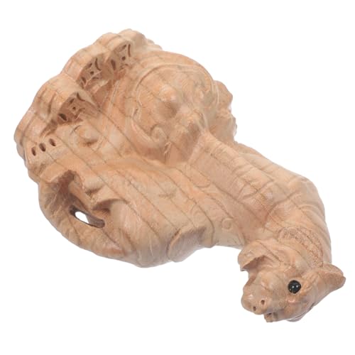 VINTORKY Zwölf Sternzeichen Holzschnitzerei Tiger Dekoration Tiger Holzfiguren Tigerstatue Für Zuhause Tigerfigur Holztiger Heimskulptur Tigermodell Tiger Holzhandwerk von VINTORKY