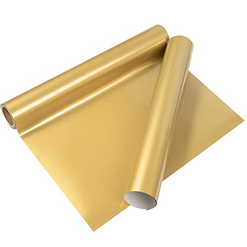 VINYL FROG Plotterfolie Textil Gold Flexfolie Plotter Textil 30,5cm x 155cm Heat Transfer Vinyl HTV für DIY T-Shirt, Stoffe VINYL FROG Plotterfolie Textil Gold Flexfolie Plotter Textil 30,5cm x 155cm Heat Transfer Vinyl HTV für DIY T-Shirt, Stoffe von VINYL FROG