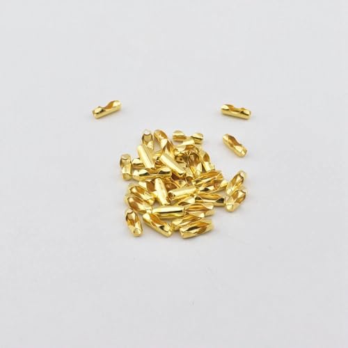 100–200 Stück/Los 1,5–3,2 mm Kugelperlen Kettenverbinder Verschlüsse DIY Schmuckketten Zubehör Herstellung von Zubehör-Gold-3,2 mm 100 Stück von VIOLK