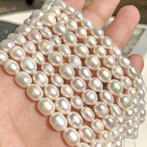 Echte natürliche Süßwasserperle, unregelmäßige Zuchtperlen, kleine Perlen, Stanzperlen zur Schmuckherstellung, DIY-Halsketten- und Armbandherstellung für Damen, Typ 17, 7–8 von VIOLK