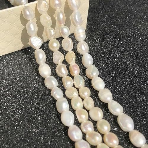 Echte natürliche Süßwasserperle, unregelmäßige Zuchtperlen, kleine Perlen, Stanzperlen zur Schmuckherstellung, DIY-Halsketten- und Armbandherstellung für Damen, Typ 39, 6–7 von VIOLK