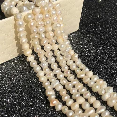 Echte natürliche Süßwasserperle, unregelmäßige Zuchtperlen, kleine Perlen, Stanzperlen zur Schmuckherstellung, DIY-Halskettenarmbänder für Damen, Typ 8, 5–6 mm von VIOLK