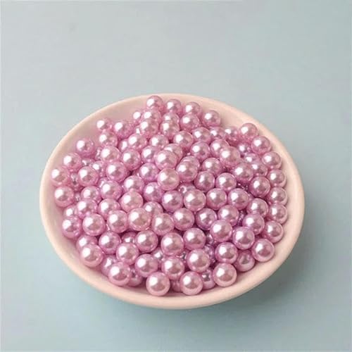 Lose Perlen ohne Löcher, 3,0–10 mm, 23 Farben, Kunstperlen zum Selbermachen, für Handarbeiten und Schmuckherstellung, heller Amethyst, 6 mm, 150 Stück von VIOLK