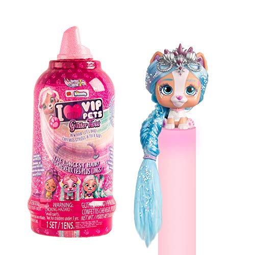 VIP PETS Glitter Twist | Überraschungs-Hundepuppe zum Sammeln mit extralangen, glitzernden Haaren & Kamm | Geschenke für Mädchen & Jungen Puppe ab 3 Jahre von VIP PETS