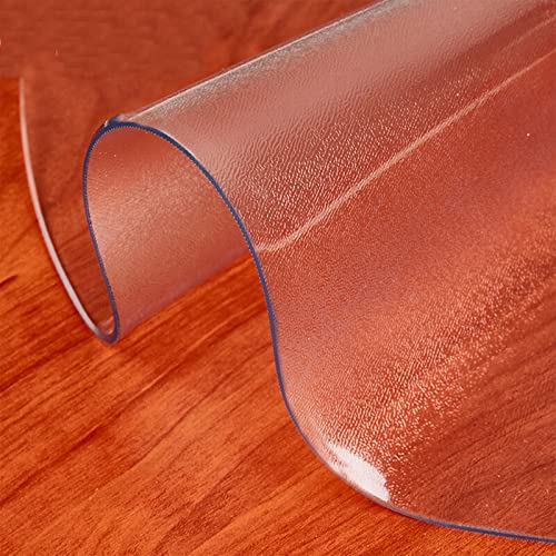 VISZC Tischdecke transparente Glasklar Folie aus PVC -2mm-Runde -Matt -100cmΦ Tischläufer Tischschutz Abwaschbar Schutzfolie Tischfolie wasserdicht von VISZC