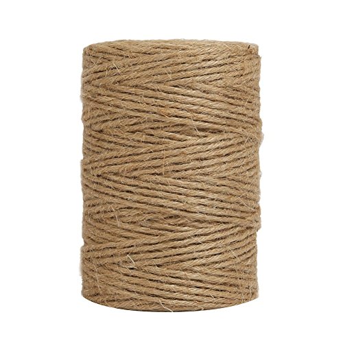 VITA PERFETTA Schnur aus Jute, natürliche Jute-Schnur für Handwerk, Geschenke, Kunst und Handwerk, Basteln, Dekoration, Gartenarbeit und Recycling (50 m) von VITA PERFETTA