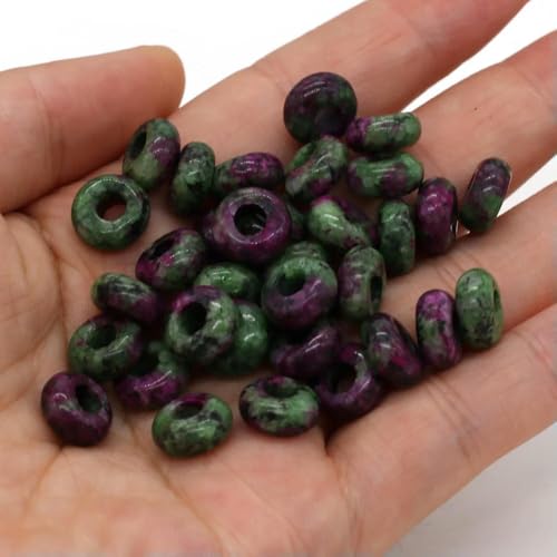 VIXDA 10 Teile/los Natürliche Achate Perlen Abakus Form Großes Loch Naturstein Perlen Größe 5x10mm für Die Herstellung Von Halskette Loch 4mm VIXDA 10 Teile/los Natürliche Achate Perlen Abakus Form Großes Loch Naturstein Perlen Größe 5x10mm für Die Herstellung Von Halskette Loch 4mm von VIXDA