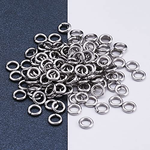 VIXDA 4mm 6mm 8mm Edelstahl Offene Biegeringe Geschlossene Nicht gelötete Spaltringe Verbinder für Schmuck DIY Armbänder Funde Machen von VIXDA