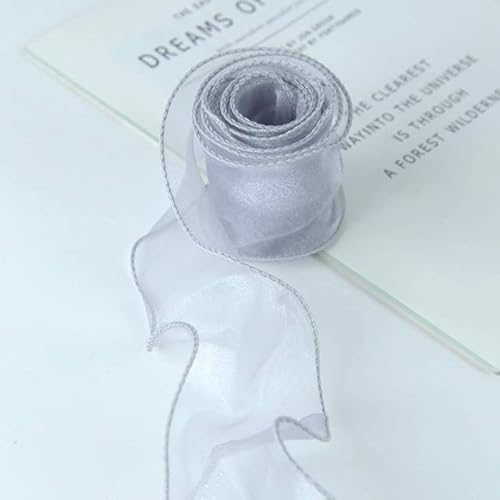 VIXDA 5 m * 6 cm Wellen-Seiden-Organza-Band Bogenmaterial Spitzenbänder für Haarschmuck Geschenkverpackung DIY Nähen Stoff Kleidung Dekorationen von VIXDA