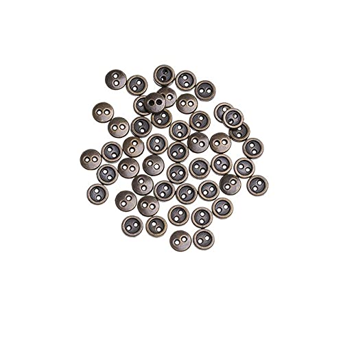 VIXDA 50 Stücke 3mm 4mm 5mm 6mm 7mm 8mm Puppenknöpfe Für DIY Nähen Puppenkleidung Mini Knöpfe Metall Mischfarbe Runde Knöpfe von VIXDA