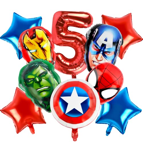 Avengers Folienballon,10 Stück Superhelden Party Ballons, Jungen Avengers Luftballons, Geburtstag Deko Spider Man Luftballons, für Kinder Luftballon Party Supplies Dekoration von VIYAAN