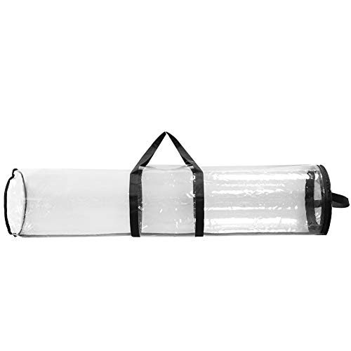 VKTY Geschenkpapier-Aufbewahrungstasche, Geschenkpapier-Organizer, zur Aufbewahrung von 24 Rollen, 101,6 cm, transparente Kunststoffverpackungsbehälter mit Griffen und Reißverschluss von VKTY