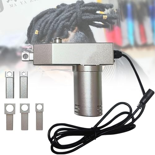 VNATWGOO Dreadlock-Maker Mit 6 Verschiedenen KopfgrößEn, Elektrische Dreadlock-Maschine, Tragbare Hand-Dreadlock-HäKelflechtmaschine, FüR Langes Menschliches Und Synthetisches Haar,110V von VNATWGOO