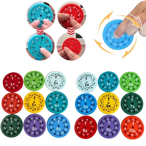 Mathe-Fidget-Spinner, Spiele zur Angstlinderung, Lernspielzeug zum Erlernen von Arithmetik, Lern- und Lernspielzeug (Full,one size) von VNDUIFH
