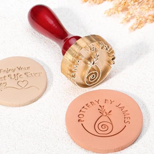 Custom Pottery Stamp - Custom Clay Stamp, Initial Ceramic Stamp - Custom Soap Stamp in Messing - Personalisierte Signatur Messing Stempel für Töpferei von VNIQLOO