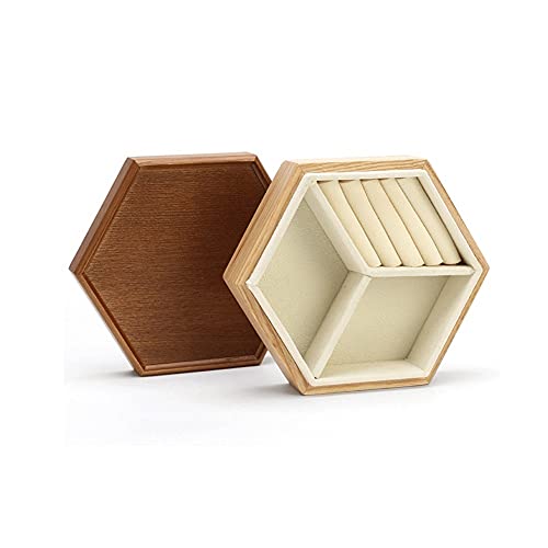 VNNHGB Desktop-Aufbewahrungsbox aus Holz, einfache Schmuckschatulle, mehrschichtige Schmuckschatulle mit großer Kapazität, Aufbewahrungsbox für Armbänder, Halsketten und Ringe von VNNHGB