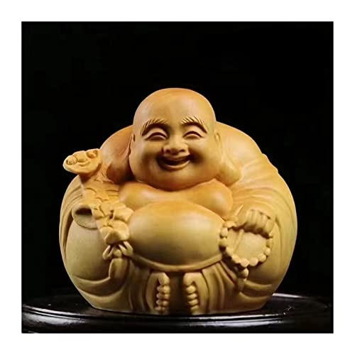 VNSMM die Statue Maitreya Buddha Handgeschnitzte Artware Holzfiguren Statuen zur Dekoration HomeDecor Skulptur Deko(2) von VNSMM