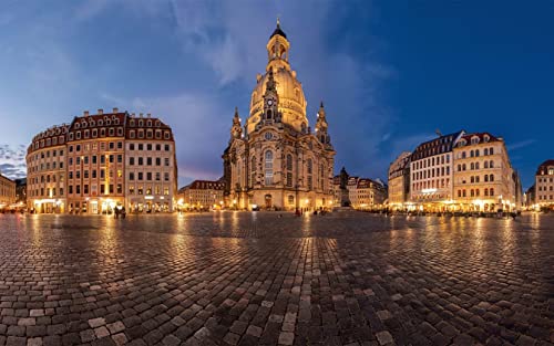 VNTEN 11CT Stoff-Kreuzstich, Dresden Frauenkirche, Kristall, DIY-Kunst-Stickerei-Set für Erwachsene, DIY-Geburtstagsgeschenk, Erwachsene, handgefertigt, 50 x 50 cm von VNTEN