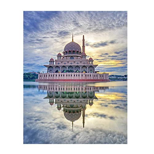 VNTEN Islam, muslimische Moschee, Religion, 11 ct gestempeltes Stickset, gestempeltes Kreuzstichset, Heimdekoration, Urlaubsgeschenk, 30 x 40 cm von VNTEN