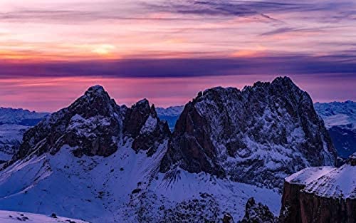 VNTEN Italienische Dolomiten-Nationalpark-Landschaft, 5D-Diamant-Malen nach Zahlen, einzigartige Sets, Wanddekoration zu Hause, Kristall-Strass-Wanddekoration, Kreuzstich, 30 x 40 cm von VNTEN