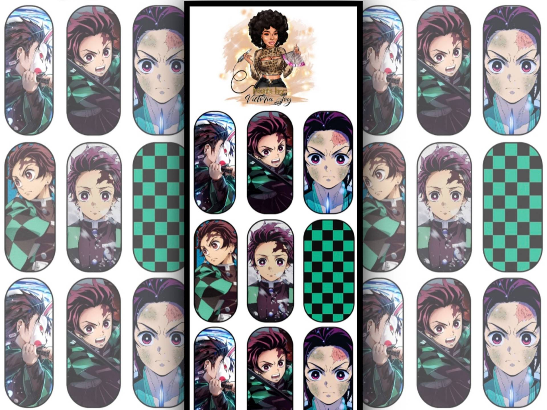 Wasseratmung Anime Nagel Abziehbilder | Wasserschiebefolie Abziehbild Nagelsticker von VNailstalgic