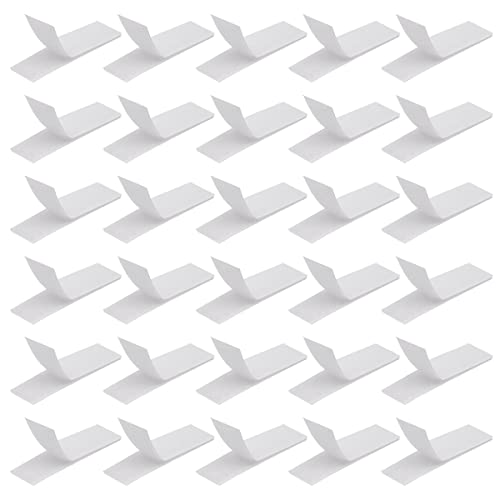 VOANZO 30 Paar Klettband, selbstklebend, selbstklebende Rückseite, Befestigungsband für Büro und Zuhause (weiß) von VOANZO