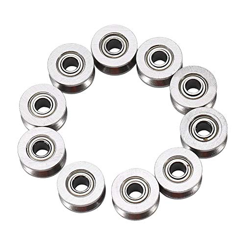 Vobor 10 Stück U624ZZ U-Nut-Kohlenstoffstahllager (4 * 13 * 7 mm) von VOBOR