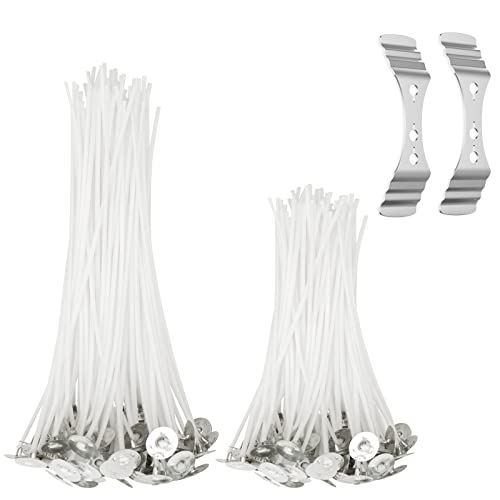 VOCIBO® 100 Stück Kerzendocht, Dochte für Kerzen(10 und 15cm), 2 Verschiedenen Größen Kerzendochte Für Kerzen, Candle Wick Set Mit Dochthalter, Kerzendocht für Kerzen Selber Machen von VOCIBO