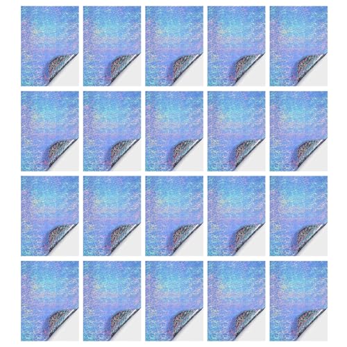 20 Blatt/Set Selbstklebendes Aufkleberpapier A 4 bedruckbare Vinyls Aufkleber Papierfolie Holographics Sticker Papier von VOCUE