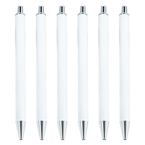 6 Stück einziehbarer Kugelschreiber, Signierstift, Kugelschreiber, Business-Stift, Gastschild, Stift für Büro, 1,0 mm Spitze von VOCUE