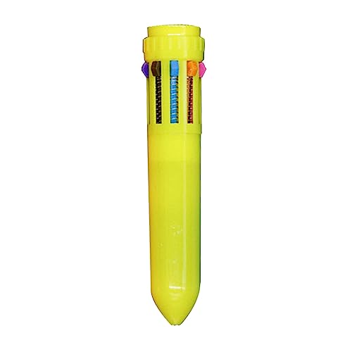 VOCUE 1 x einziehbarer Kugelschreiber, mehrfarbiger Kugelschreiber, 0,5 mm, 10 Farben, Kugelschreiber von VOCUE