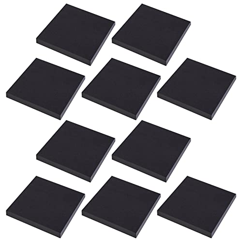 VOCUE 10 Stück einfache quadratische Haftnotizen, schwarz, selbstklebendes Memo-Notiz-Set, Schreibblöcke, Seitenmarker, Notizblock für Büro, Schule von VOCUE