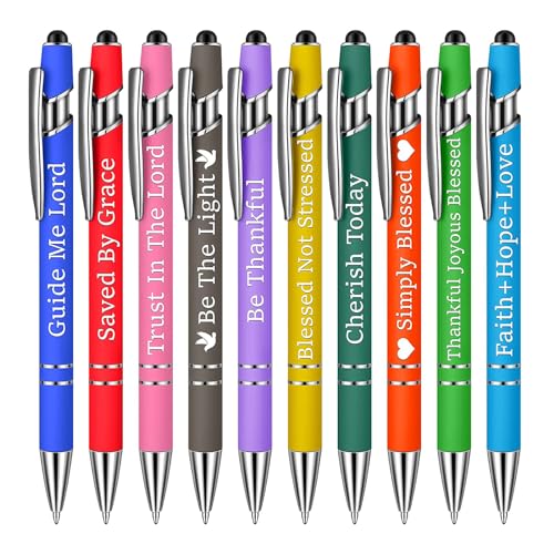 VOCUE Lustiger Kugelschreiber, einziehbarer Kugelschreiber mit Stylus-Spitze für Kinder, Studenten, Spielbelohnung, Partyzubehör, 10 Stück von VOCUE