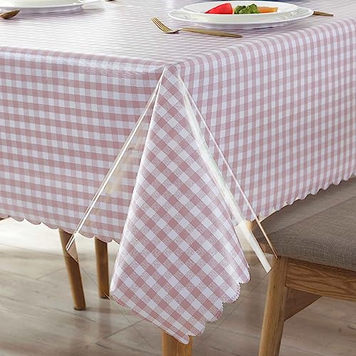 Tischdecke Transparent Tischfolie 0.13mm PVC Wasserdicht Tischdecken Durchsichtig Abwaschbar Glasklar Folie Outdoor Tischschutz Fettdicht Tischdecke zum Esstische, Couchtische, Schreibtische 140x180cm von VOHESEA